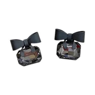 Imagem de Brincos Pendentes Com Laço Preto Para Mulheres, Joias De Moda Vintage 