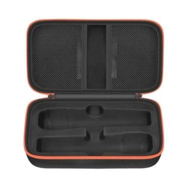 Imagem de Estojo de transporte para microfone sem fio compatível com sistema JBL sem fio de dois microfones com receptor de canal duplo. Bolsa de microfone para cantar ou karaokê (preto) único caso