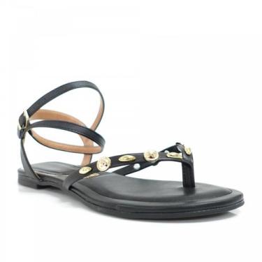 Imagem de Sandália Rasteira Feminino Vizzano 6528108, Preto, 37