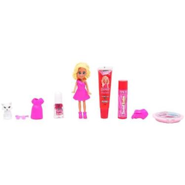 Imagem de Kit Make BRINQ Boneca + 8 Surpresas  Maquiagem e Diversão Infantil
