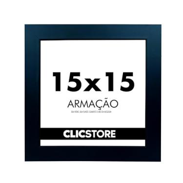 Imagem de Armação de Moldura 15x15Cm Sem vidro e Sem Fundo Quadro Decorativo Sala Quarto Azulejo (Preto)