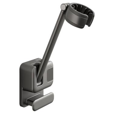 Imagem de AUNMAS Suporte para Secador de Cabelo Montado na Parede Com Folhas Adesivas, Suporte para Secador de Cabelo Ajustável Em ângulo e Altura Com para Escova e Organizador de Cabos