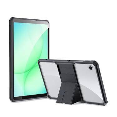Imagem de Capa com suporte para Galaxy Tab A11 22.1 cm / Galaxy Tab A9 22.1 cm capa transparente com suporte magnético à prova de choque fina leve transparente