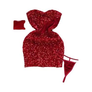 Imagem de Body Feminino Preto Sem Alças, Costas Vazadas, Listrado, Lingerie Sexy