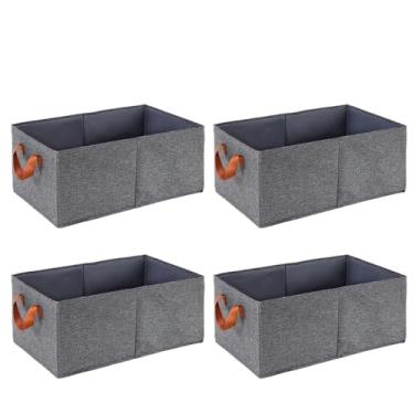 Imagem de Caixa de armazenamento, ideal para guarda-roupa, com design multifuncional, capaz de guardar lingerie, calças e jeans.(KIT4)