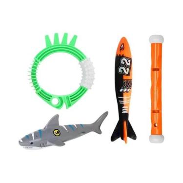 Imagem de Conjunto De Brinquedos Coloridos Para Mergulho Em Piscina De Verão, Ac