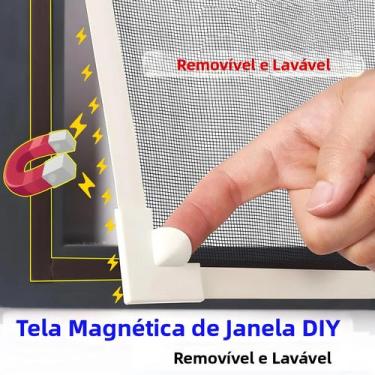 Imagem de Tela De Janela Magnética Removível E Lavável 2024, Rede Anti-Mosquito 