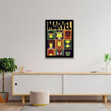 Imagem de Quadro Decorativo Heróis Da Marvel 45X34Cm