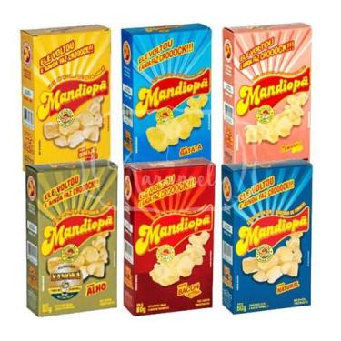Imagem de Kit com 6 Mandiopã 1 de cada Sabor 80g cada - Mandiopoca Produtos Alim