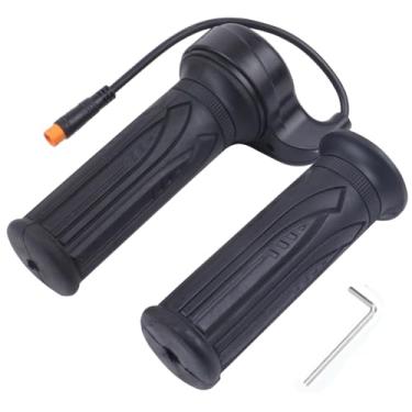 Imagem de Relibupdater Aperto do acelerador de bicicleta elétrica com plugue impermeável de 3 pinos, peça de acelerador de polegar modificada 20X E-bike, acelerador de velocidade de 12-72V para scooter de