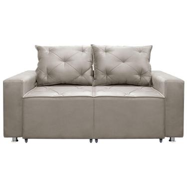 Imagem de Sofá 2 Lugares Retrátil E Reclinável Bariloche 1.80cm C/ Molas - Veludo Marfim