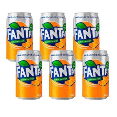 Imagem de Fanta Zero Lata 350ml Fardo Com 6 Unidades