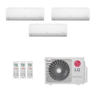 Imagem de Ar-Condicionado Multi Split Inverter LG 24.000 (2x Evap HW 9.000 + 1x Evap HW 18.000) Só Frio 220V								