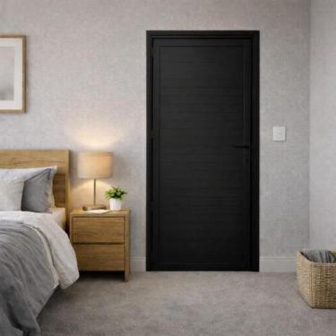 Imagem de Porta Lambril Alumínio Preto 210X80 Lado Esquerdo - Brecorimo