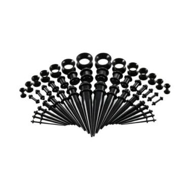 Imagem de Kit De Piercing Com 8 Peças De Expansores De Orelha Em Acrílico Espira