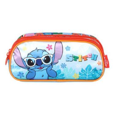 Imagem de Estojo Duplo Infantil Original Angel E Stitch - - Luxcel, Azul