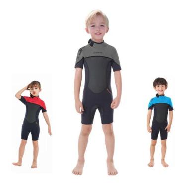 Imagem de Short Roupa Borracha Neoprene Infantil Unissex Água Gelada Natação Sur