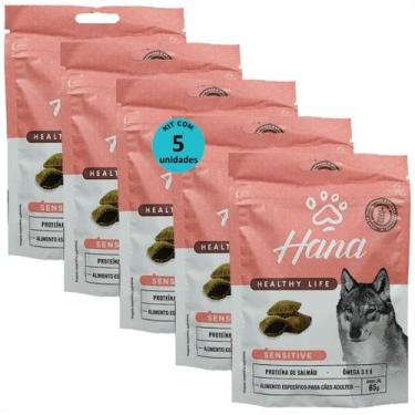 Imagem de Snack hana healthy life sensitive cães adultos 65g kit com 5