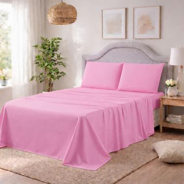 Imagem de Lençol Queen Micropercal 400 Fios 4 Peças – Jogo Completo com Fronhas