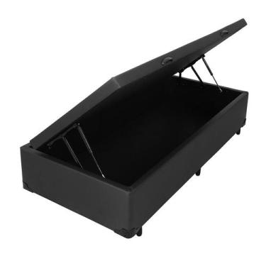 Imagem de Base para Cama Box Solteiro Érica com Baú Preta - C.R.A
