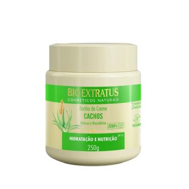 Imagem de Máscara De Hidratação Capilar Cachos Babosa Macadâmia Nutrição Creme 250g Bio Extratus