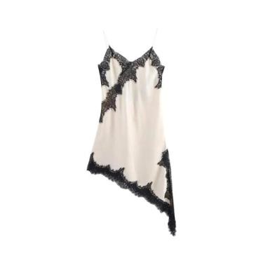 Imagem de Vestido Mini Versátil De Renda Para Mulheres, Assimétrico, Moda De Ver