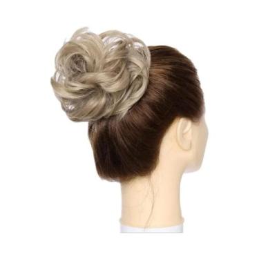 Imagem de Aplique De Cabelo Rabo De Cavalo Sintético Elástico Preto, Castanho E 