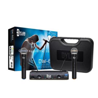 Imagem de Microfone sem fio dylan dw602 com 2 bastões