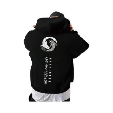 Imagem de Moletom Masculino Com Estampa De Desenho Animado Japonês, Gola Redonda