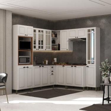 Imagem de Cozinha Americana Modulada de Canto Torre Quente Vidros Reflecta 8 Peç