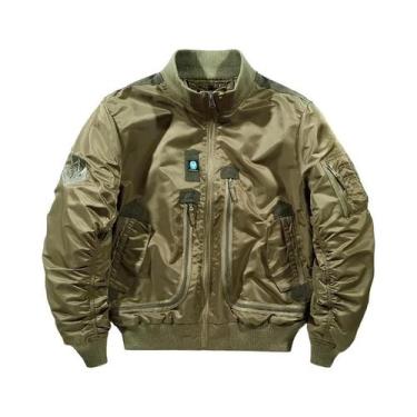 Imagem de Jaqueta Bomber Retro Oversized Masculina Ma-1 Outono 2024 Casaco Curto