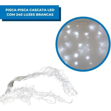 Imagem de Pisca Pisca Cascata LED 240 Luzes 4,3 metros Branco - Sunway
