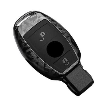 Imagem de Capa De Chave De Carro Em Fibra De Carbono ABS Para Mercedes Benz, Com