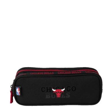 Imagem de Estojo 2 Compartimentos Nba Legend - Bulls Preto - Sestini, Preto