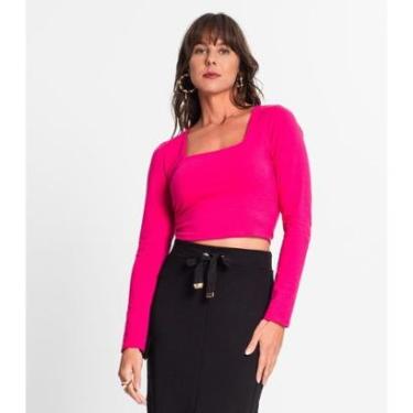 Imagem de Blusa Manga Longa Feminina Em Cotton Leve Endless Rosa-Feminino