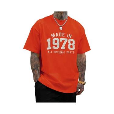 Imagem de Camiseta Masculina Vintage Hip Hop 1978, Gola Redonda, Manga Curta, Al