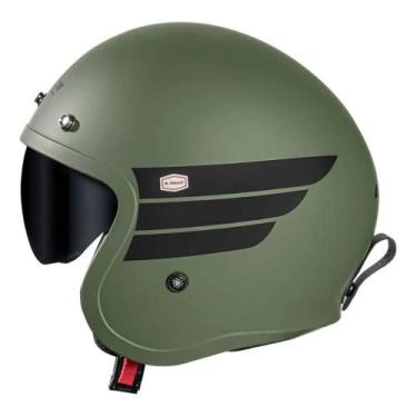 Imagem de Capacete Ls2 Spitfire Of599 Retro Verde Militar Fosco, 56