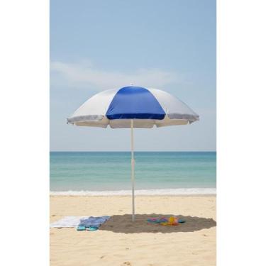 Imagem de Guarda Sol Praia Piscina 1,80m Azul Marinho Proteção UV - Congratulati