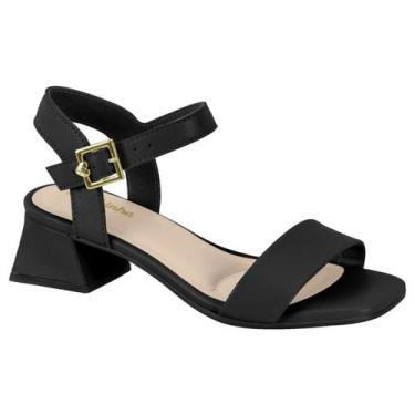 Imagem de Sandália molekinha menina salto bloco 2347100, Preto napa, 30