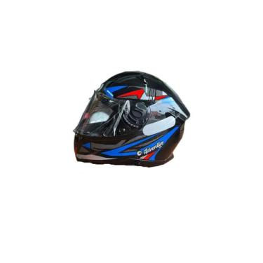 Imagem de Capacete Infantil Ebf Tamanho 54 Preto e Azul Brilhante, Azul e Vermel