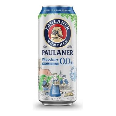 Imagem de Cerveja Weissbier 0,0% Sem Álcool Em Lata 500ml Paulaner