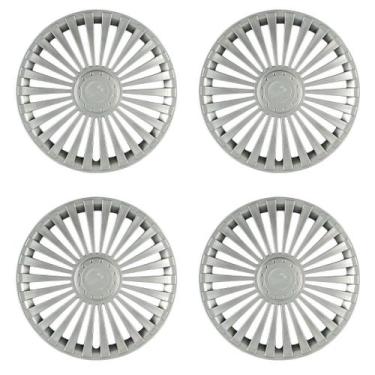 Imagem de Jogo Calota Aro 14 Modelo Europa Fixação Por Pressão Prata - Grid Calo