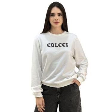 Imagem de Blusão Moletom Feminino Logo Alto Relevo Pedraria Colcci-Feminino