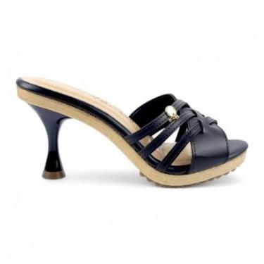 Imagem de Tamanco Tchocco Salto Taça em Couro Trançado-Feminino