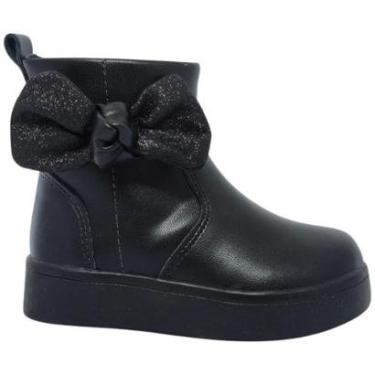 Imagem de Bota Infantil Menina Casual Dia a Dia Passeio Escola Cano Baixo com Ziper Conforto Mini Sua Cia 7070-Feminino