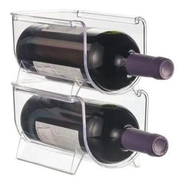 Imagem de Kit 10x Suporte Organizador De Garrafas Empilhável Vinho - Wincy
