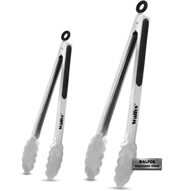Imagem de Kit 2 Pegador Pinça de Grelhar Churrasco Walfos Aço Inoxidável