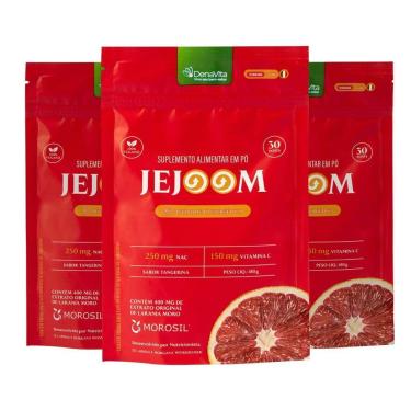 Imagem de Kit 3x Jejoom Com Extrato de Laranja Moro, Nac, Vitamina C, Hibisco, Zinco, Pimenta Pre...