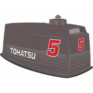 Imagem de Kit 6 Adesivos compatível Motor Popa Tohatsu 5HP - SPTS