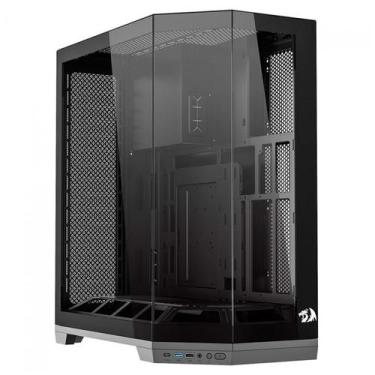 Imagem de Gabinete Gamer Aquário Redragon Edge - Vidro Temperado - Design Torre 
